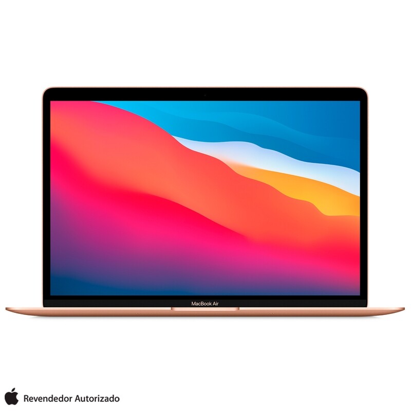 Macbook Air 13.3″, Processador M1, 8GB RAM, SSD 256GB, Gold – Dourado
