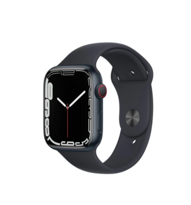 Apple Watch Series 7 (GPS + Cellular, 45mm) - Caixa de Alumínio Meia-noite - Pulseira esportiva meia-noite