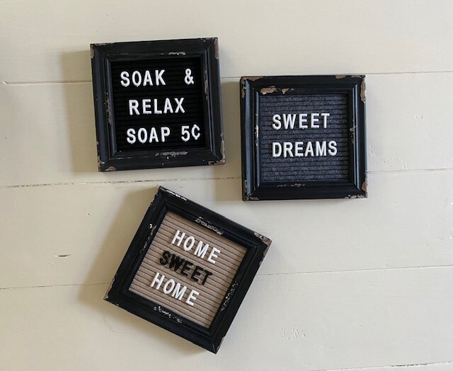 Mini Letter Board Set of 3- Black