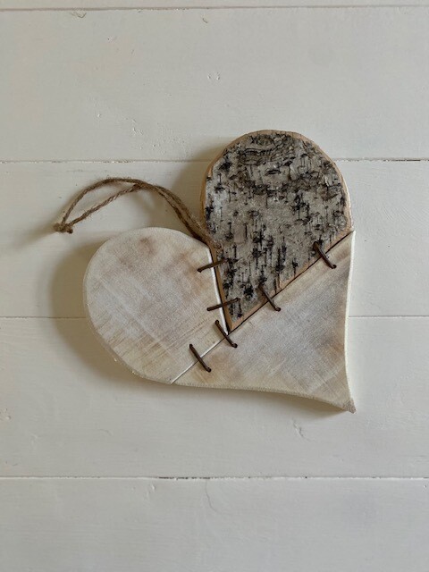 Hanging Wood Heart Large