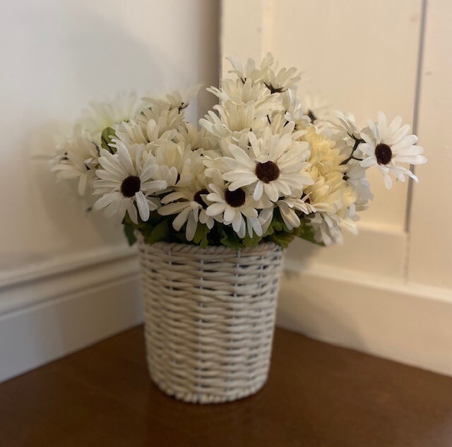 Cream Rattan Basket-Large