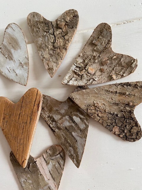Primitive Birch Hearts