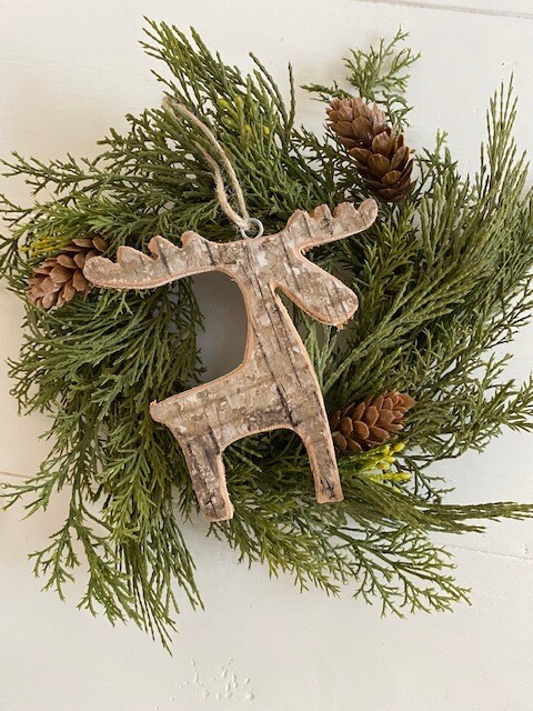 Birch Moose Ornament