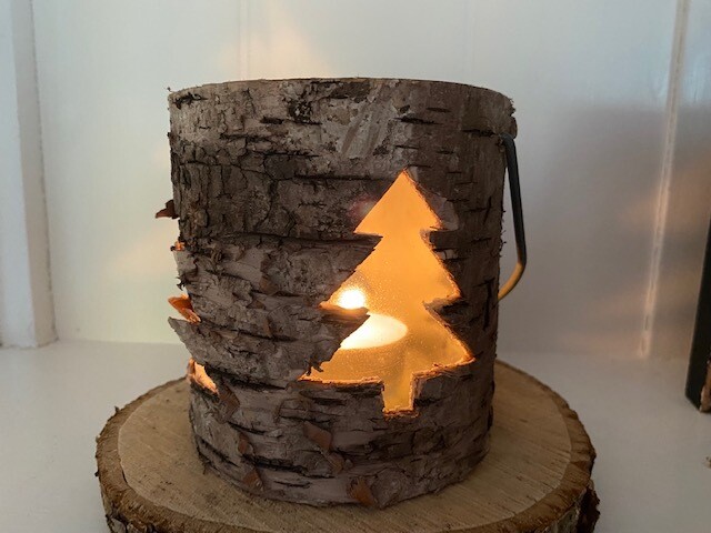 Birch Tree Candle Lantern