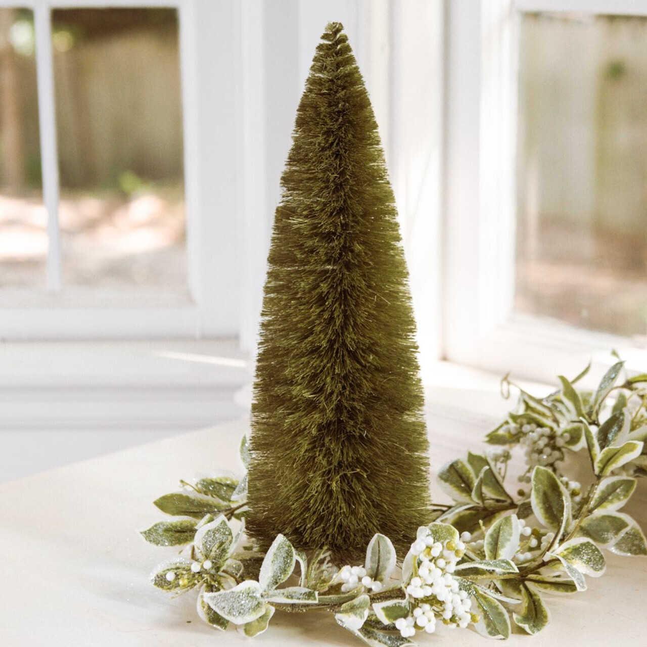Moss Green Bottle Brush Tree-Small