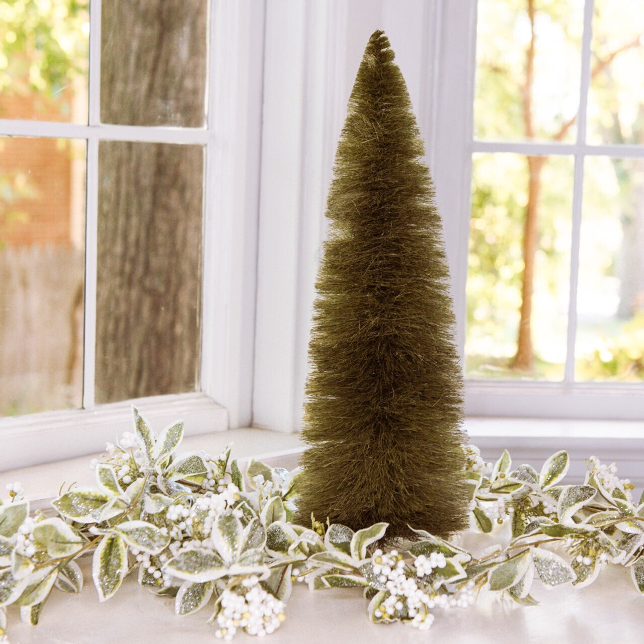 Moss Green Bottle Brush Tree-Large