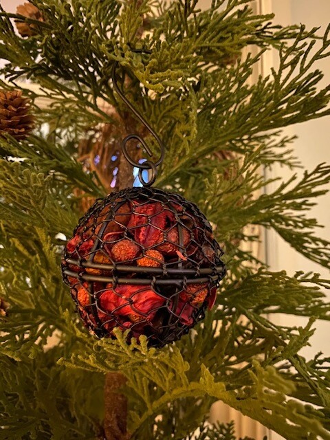 Rosehip Ball Ornament