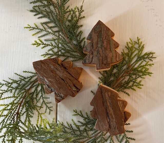 Wood Trees Bag of 12