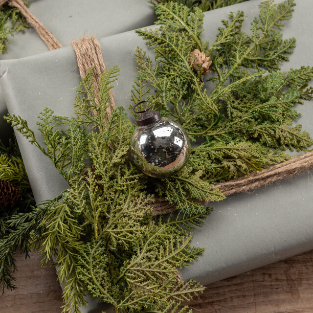 Silver Kugel Ornament 2&quot;