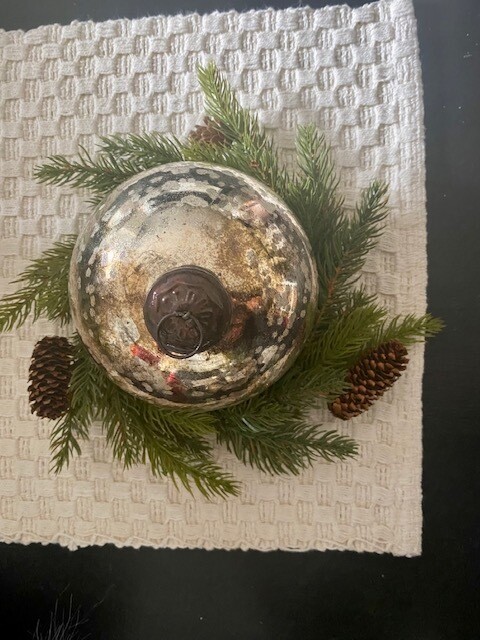 Silvery Bronze Ornament 5&quot;