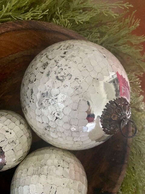 Antique White Ornament 6&quot;