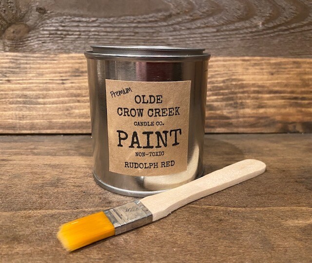 Rudolph Red Paint Can Candle