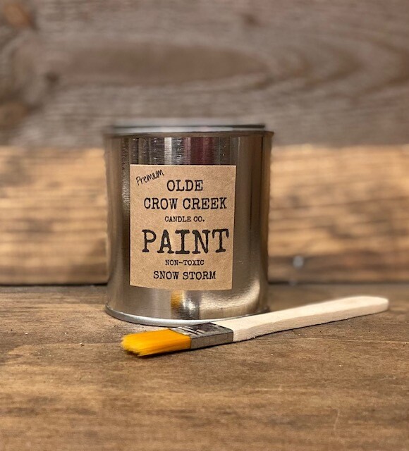 Snow Storm Paint Can Candle