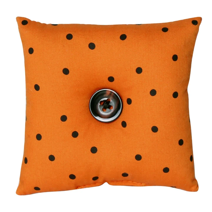 Black Dot &amp; Orange Mini Pillow