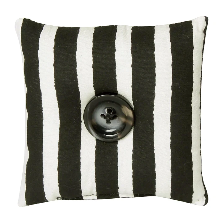 Mini Pillow: Black &amp; White Stripes