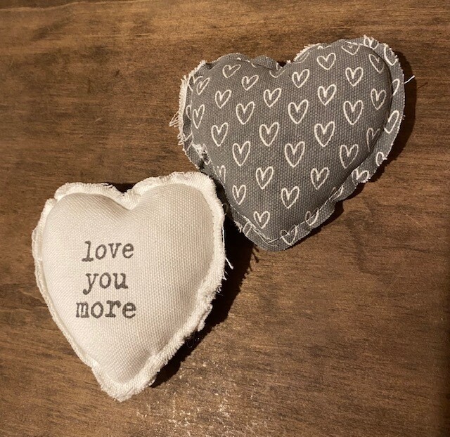 Love You More Mini Heart Pillow