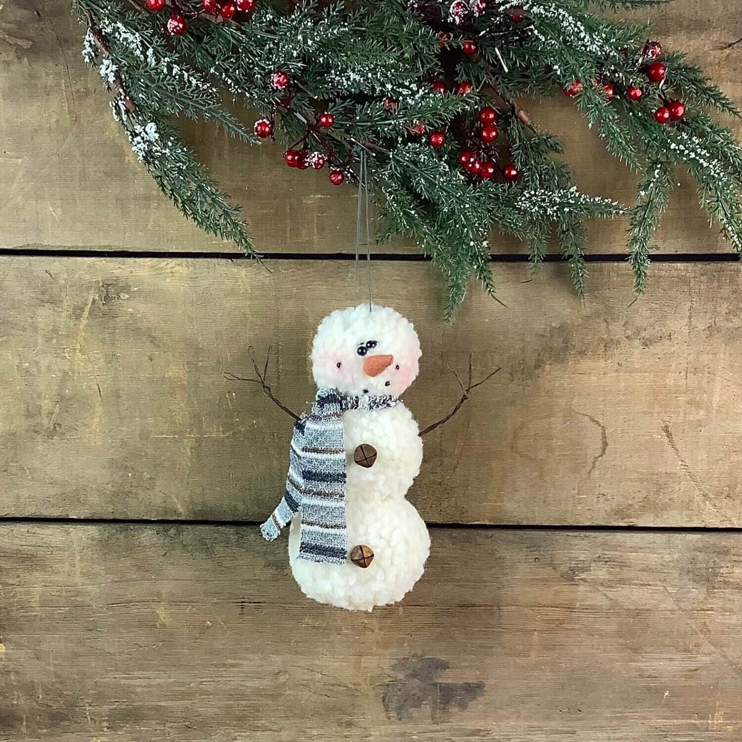 Woolly Snowman Ornament