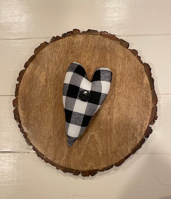 Primitive Heart Black &amp; White Buffalo Check