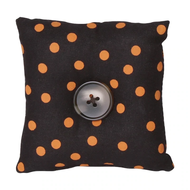 Orange Dot &amp; Black Mini Pillow