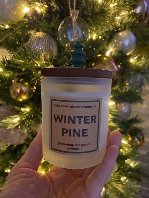 Winter Pine Frosted Jar