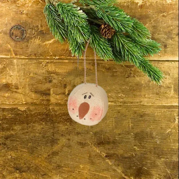 Mini Snowman Head Ornament