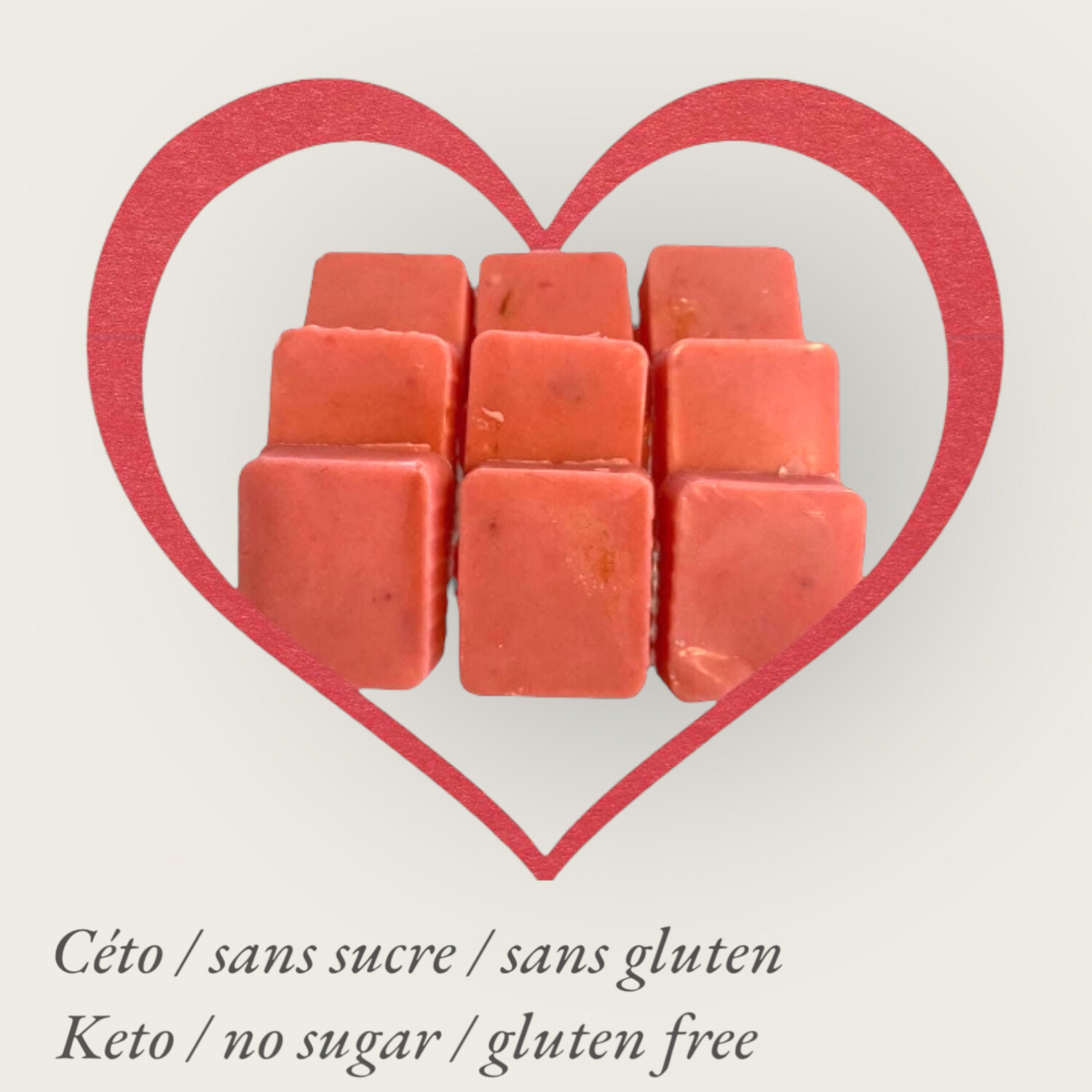 Carées Fraise *6