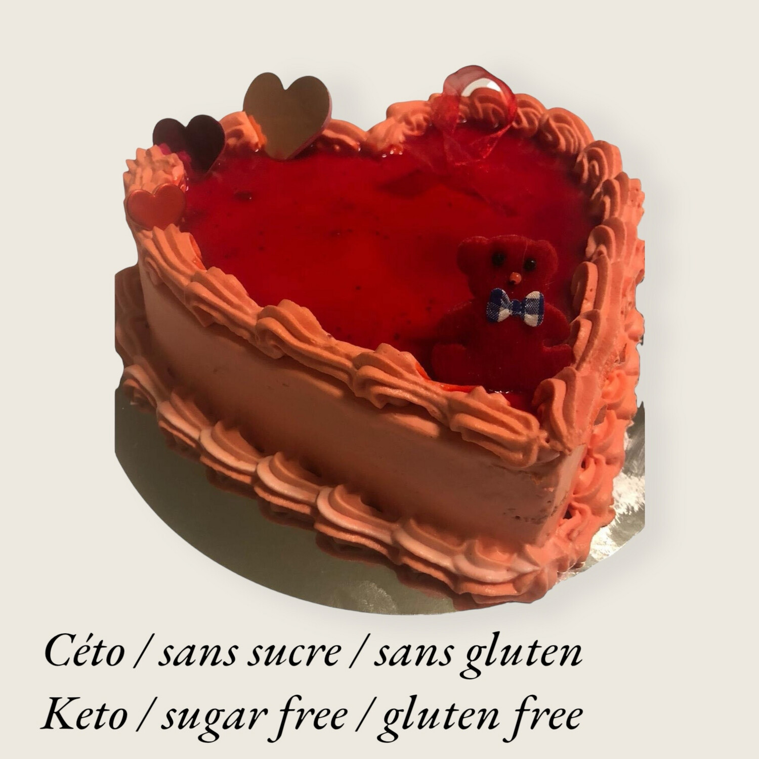 Coeur Fraise Glacage