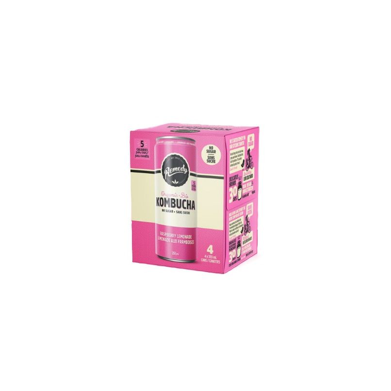 Remedy Kombusha Limonade Framboises Boite De 4