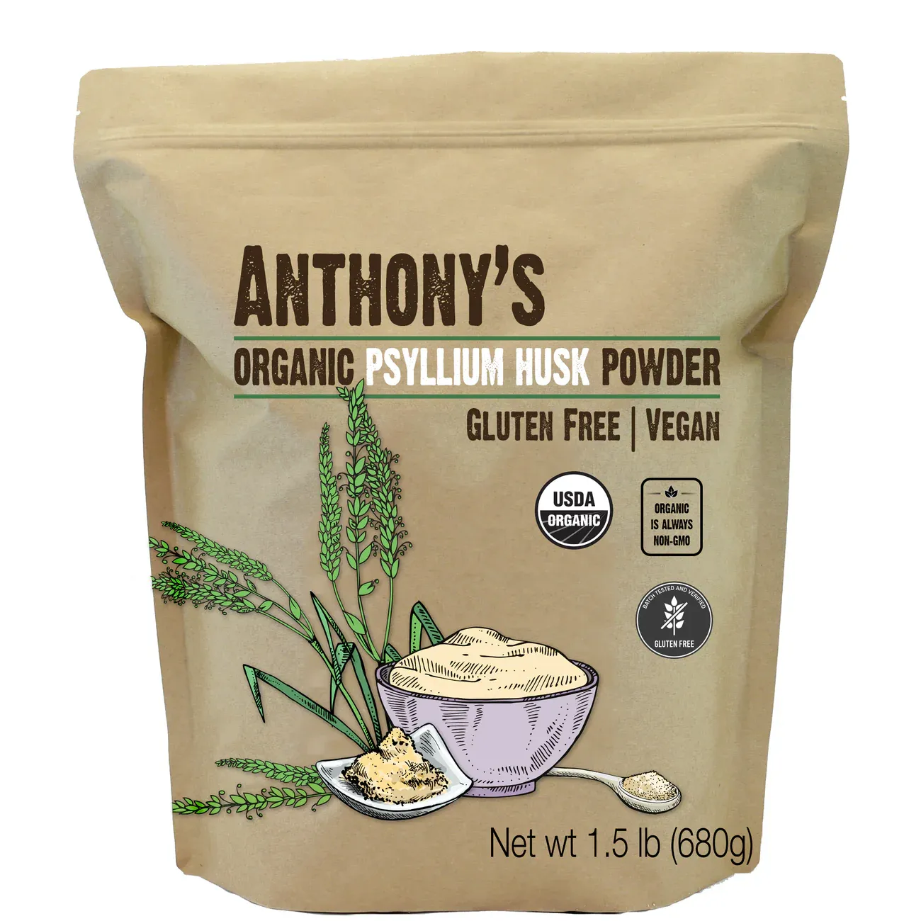 Anthony&#39;s Psyllium Husk 680g