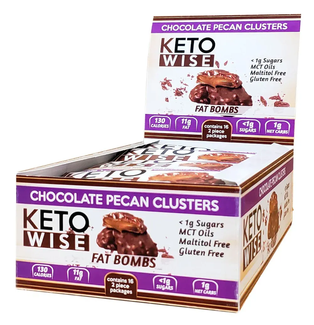 Keto Wise Boite De 16 Choco Pecan Clusters