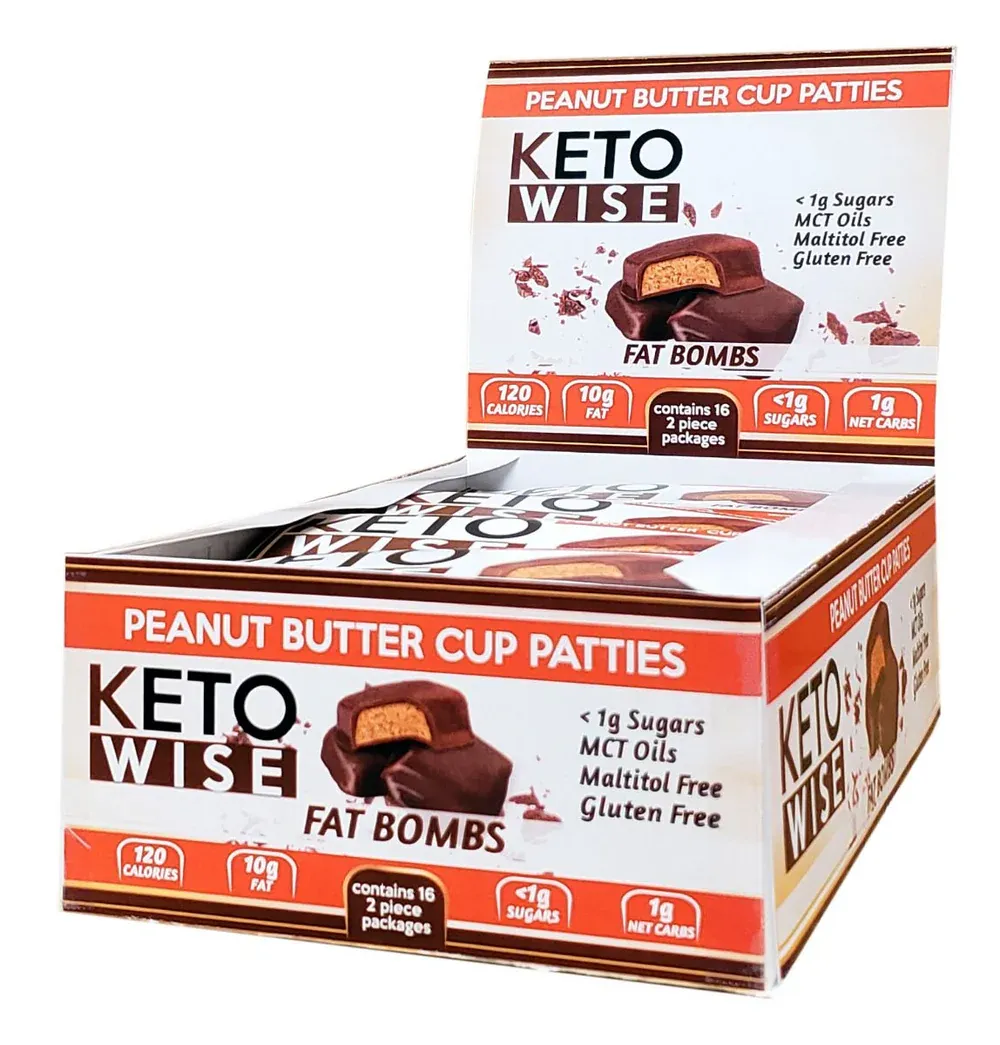 Keto Wise Boite De 16 Peanut Butter Cup Patties