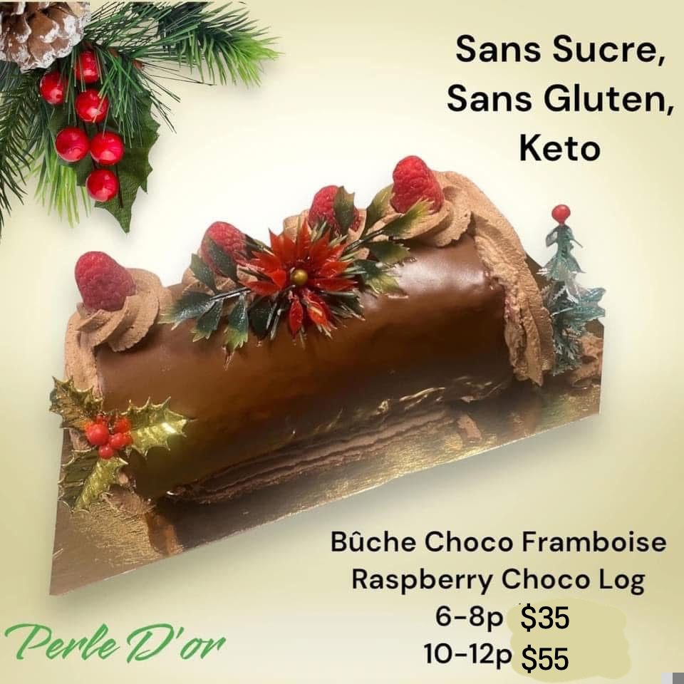 Buche Choco Framboise Sans Sucre Sans Gluten