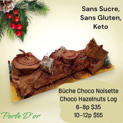 Buche Choco Noisette Sans Sucre Sans Gluten