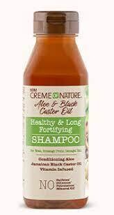 Creme of Nature  Aloe &amp; Black Castor Oil  Healthy &amp; Long  Fortifying  Shampoo 12oz