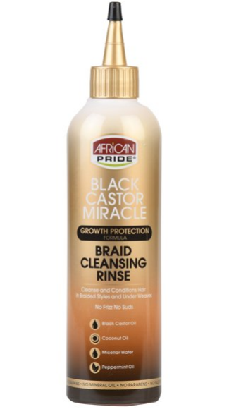 African Pride Black Castor Miracle Braid Cleansing Rinse 12oz