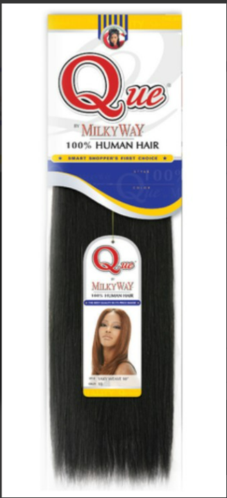 Milky Way Que 100% Human Hair Yaky Weave 12&quot; Color: 4