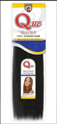 Milky Way Que 100% Human Hair Yaky Weave 12&quot; Color: 2