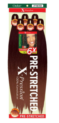 X-Pression Outre 6x 52&quot; Color: 1B350(braid length 26”)