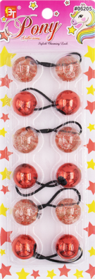 Ballies Red w/ Glitter Mix Medium -240