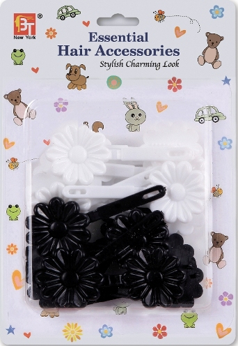 Barrettes Daisy Black &amp; White-246