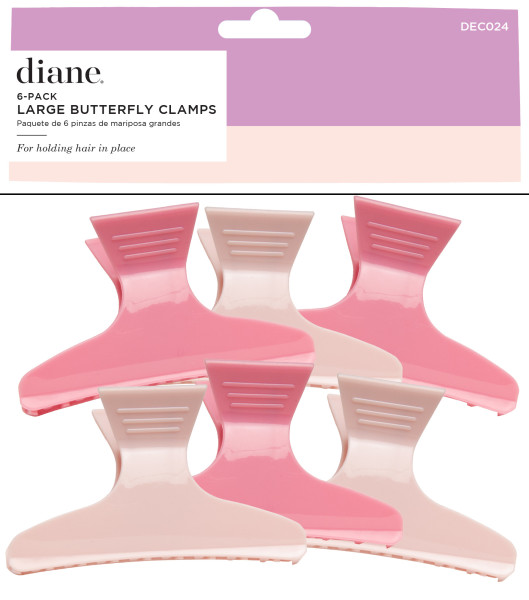 Large Butterfly Clips-6pk