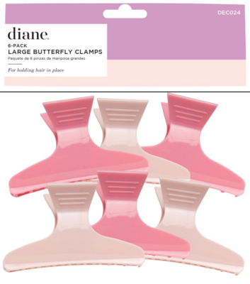Large Butterfly Clips-6pk