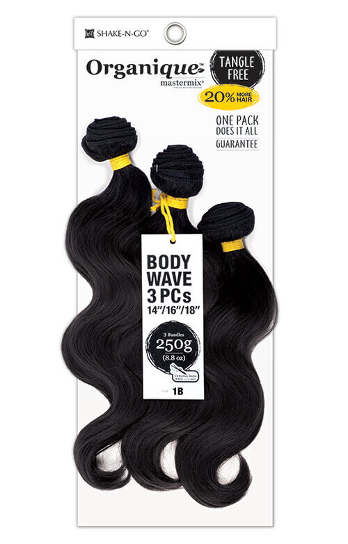 Shake N Go Organique Mastermix 3Pcs Body Wave 14&quot;/16&quot;/18&quot; Color: 1