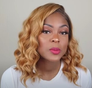 Audry Cloud9 What Lace? Synthetic 13X6 Swiss Lace Frontal Wig Color: T4/27