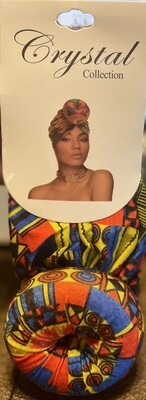 Head Wrap-Yellow Blue Red---429