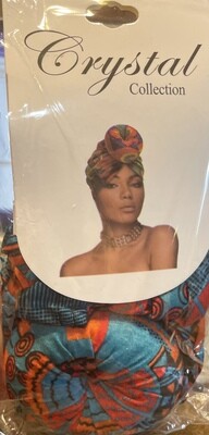 Head Wrap-Blue Red Orange---427