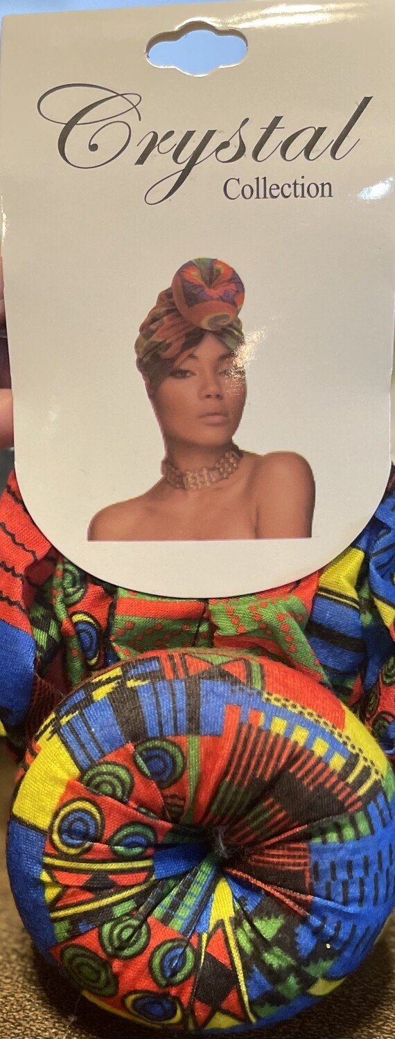 Head Wrap-Blue Yellow Green---428