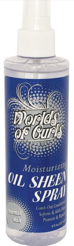 World Of Curls Comb Out And Oil Sheen Moisturizer Spray Regular 8oz
