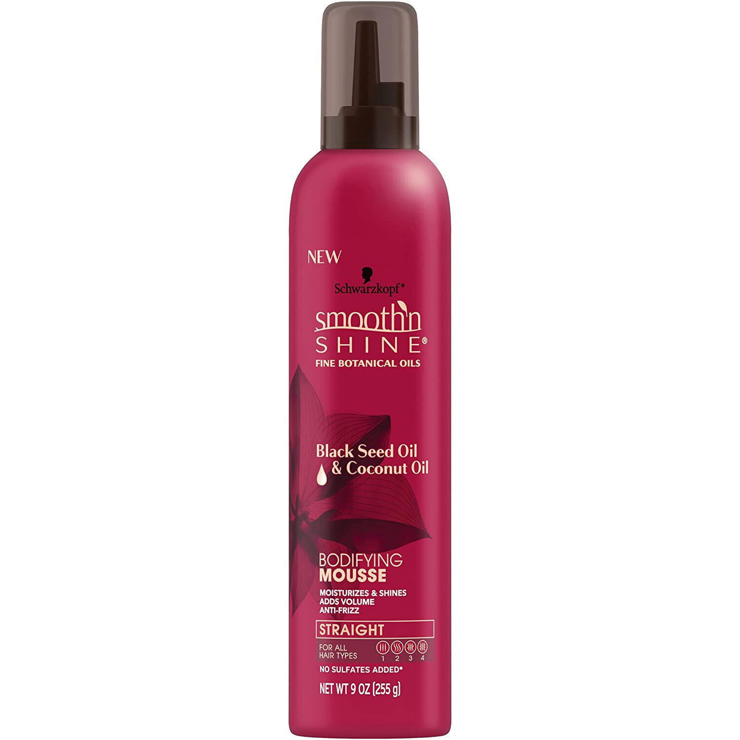 Schwarzkopf Smooth N&#39; Shine Straight Bodifying Mousse -9oz