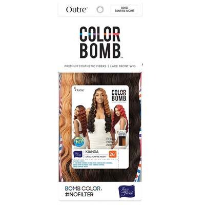 Outre Color Bomb Synthetic HD Lace Front Wig “Kianda” Color: Cherry Bomb